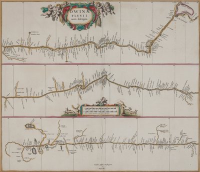 A New Description of the Dvina River by Johannes Janssonius Waasbergen